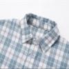 Baby Boy Plaid Flannel Shirt Toddler Fall Shirt Baby Long Sleeve Button Down Jacket Coat (Light Blue, 12-18 Months) view 2