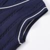 Boys Girls V Neck Knitted Sleeveless Pullover Sweater Vest Toddler Classic Solid School Uniform Knit (Navy, 2-3 Years) view 4
