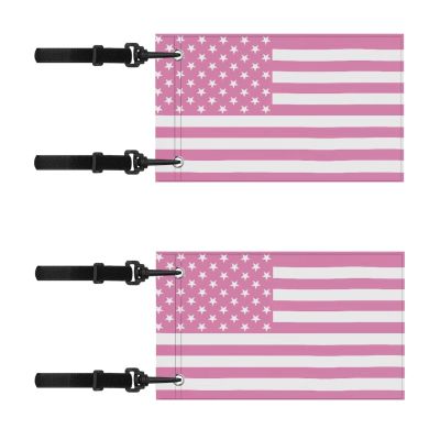 Oramclsy 2 Packs American Flag Golf Cart Flag Boat Flag Bicycle Flag EZGO Flag Handicap Golf Cart Flag Universal Fits EZGO Club Car TXT Boat Bike(Pink)