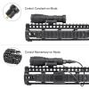 NECARL M340 540 Lumens Tactical Flashlight with 2 Rotating Bases, with Push Button & Remote Pressure Switch, Light & Pressure Switch Mount Fit for 20mm Picatinny Mlok/Keymod Rail view 2