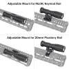 NECARL M340 540 Lumens Tactical Flashlight with 2 Rotating Bases, with Push Button & Remote Pressure Switch, Light & Pressure Switch Mount Fit for 20mm Picatinny Mlok/Keymod Rail view 3