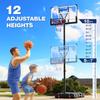 Basketball Hoop,Portable Basketball Hoop System for Outdoor, Adjustable Height 5.7-10ft 45in Backboard Basketball Goal for Kids Teen and Adult Midnight Black view 2