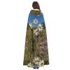 KOUUIP Daisy Flowers in Different Featured Framed Print Adults Hooded Cloak With Halloween Christmas Witch Cape Robe Costume Party Supplies Cope  view 4
