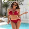Blooming Jelly Bikini Sets for Women Two Piece String Cheeky Swimsuits Curvy Cutout Swim Suits 2026 L, Red view 4