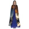 KOUUIP Beautiful Eiffel Tower Paris Print Adults Hooded Cloak With Halloween Christmas Witch Cape Robe Costume Party Supplies Cope  view 2