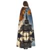 KOUUIP Beautiful Eiffel Tower Paris Print Adults Hooded Cloak With Halloween Christmas Witch Cape Robe Costume Party Supplies Cope  view 4