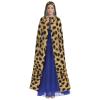 KOUUIP Leopard Animal print Print Adults Hooded Cloak With Halloween Christmas Witch Cape Robe Costume Party Supplies Cope  view 2