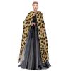 KOUUIP Leopard Animal print Print Adults Hooded Cloak With Halloween Christmas Witch Cape Robe Costume Party Supplies Cope  view 3