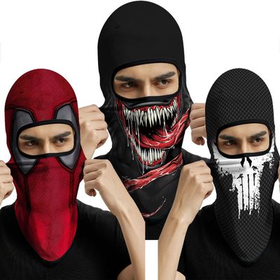 3D Balaclava Ski Mask Outdoor Headwear Mask Ghosts Skull Mask Men Women for Halloween Motorcycle Cycling Full Face Mask
