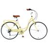 BALINGE 24 Inch Girls Cruiser Bike 24 Inch Beach Cruiser Bike for WomenCity Hybrid Bike 7 Speeds Bicycle Commuter Bike for Women Men,High-Carbon Steel FrameCaliper Brake, Yellow view 3