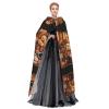 KOUUIP Pastries On Chalkboard Print Adults Hooded Cloak With Halloween Christmas Witch Cape Robe Costume Party Supplies Cope  view 3