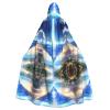 KOUUIP Witch Hat Print Adults Hooded Cloak With Halloween Christmas Witch Cape Robe Costume Party Supplies Cope  view 1