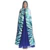 KOUUIP Mermaid Scale Print Adults Hooded Cloak With Halloween Christmas Witch Cape Robe Costume Party Supplies Cope  view 2