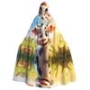 KOUUIP cartoon cute cow Print Adults Hooded Cloak With Halloween Christmas Witch Cape Robe Costume Party Supplies Cope  view 1