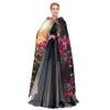 KOUUIP Flower Leaves Print Adults Hooded Cloak With Halloween Christmas Witch Cape Robe Costume Party Supplies Cope  view 3