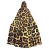 KOUUIP Leopard Print Print Adults Hooded Cloak With Halloween Christmas Witch Cape Robe Costume Party Supplies Cope  view 1