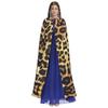 KOUUIP Leopard Print Print Adults Hooded Cloak With Halloween Christmas Witch Cape Robe Costume Party Supplies Cope  view 2