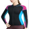 TBLUITE Women Wetsuit Top Swim Jacket Mens Youth Wet Suit Shirt 2mm Neoprene Thermal Swimsuit Front Zip Long Sleeve Cold Water Keep Warm Snorkeling Diving Surfing view 1