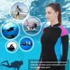 TBLUITE Women Wetsuit Top Swim Jacket Mens Youth Wet Suit Shirt 2mm Neoprene Thermal Swimsuit Front Zip Long Sleeve Cold Water Keep Warm Snorkeling Diving Surfing view 2