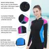 TBLUITE Women Wetsuit Top Swim Jacket Mens Youth Wet Suit Shirt 2mm Neoprene Thermal Swimsuit Front Zip Long Sleeve Cold Water Keep Warm Snorkeling Diving Surfing view 4