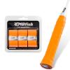 MBFISH Tennis Racket Grip Tape 3 Pack, Soft Racquet Overgrips for Tennis, Pickleball and Badminton with Vibration Dampening- Thickness 0.027in Anti-Slip and Absorbent Tennis Grip Tape Set Orange 3P view 1