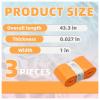 MBFISH Tennis Racket Grip Tape 3 Pack, Soft Racquet Overgrips for Tennis, Pickleball and Badminton with Vibration Dampening- Thickness 0.027in Anti-Slip and Absorbent Tennis Grip Tape Set Orange 3P view 2