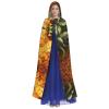 KOUUIP Tropical Fruit Pineapple Print Adults Hooded Cloak With Halloween Christmas Witch Cape Robe Costume Party Supplies Cope  view 2
