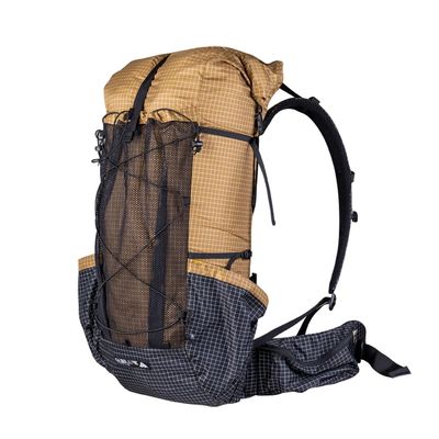 windhike 3F UL GEAR 56L Ultralight Hiking Backpack, Breathable Wear-Resistant, Tear-Resistant & Waterproof Backpack for Backpacking, Pack-Fix Trekking Poles & Moisture-proof Pads (Brown-Pro)