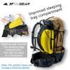 windhike 3F UL GEAR 56L Ultralight Hiking Backpack, Breathable Wear-Resistant, Tear-Resistant & Waterproof Backpack for Backpacking, Pack-Fix Trekking Poles & Moisture-proof Pads (Brown-Pro) view 4