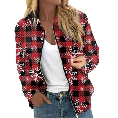 JWNYJFB Womens Christmas Outfit Funny Snowman Printed Xmas Holiday Sweater 2024 Oversized Zip Up Long Sleeve Winter Fashion Quilted Cardigan Coat 01Red, X-Large
