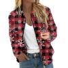 JWNYJFB Womens Christmas Outfit Funny Snowman Printed Xmas Holiday Sweater 2024 Oversized Zip Up Long Sleeve Winter Fashion Quilted Cardigan Coat 01Red, X-Large view 1