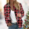 JWNYJFB Womens Christmas Outfit Funny Snowman Printed Xmas Holiday Sweater 2024 Oversized Zip Up Long Sleeve Winter Fashion Quilted Cardigan Coat 01Red, X-Large view 2