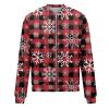 JWNYJFB Womens Christmas Outfit Funny Snowman Printed Xmas Holiday Sweater 2024 Oversized Zip Up Long Sleeve Winter Fashion Quilted Cardigan Coat 01Red, X-Large view 3