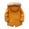 Water-proof Hooded Quilted Girls Thick Lined Jacket Winter Winter Pu-ffer Girls Girls' Outerwear (Yellow, 6-7 Years) view 2