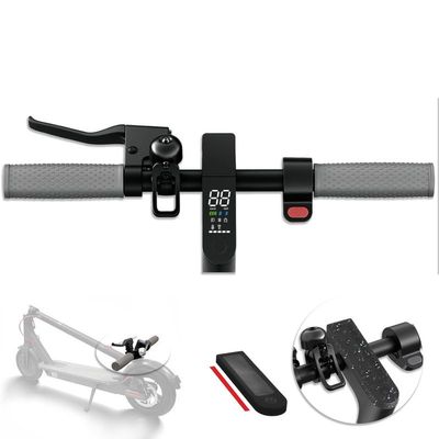GLDYTIMES Scooter Handlebar Set Fit for Xiaomi M365/ 1S/ Pro/Pro 2, Aluminum Alloy Scooter Handle bar with Dashboard, Bell, Handbrake, Accelerator, Silicone grips
