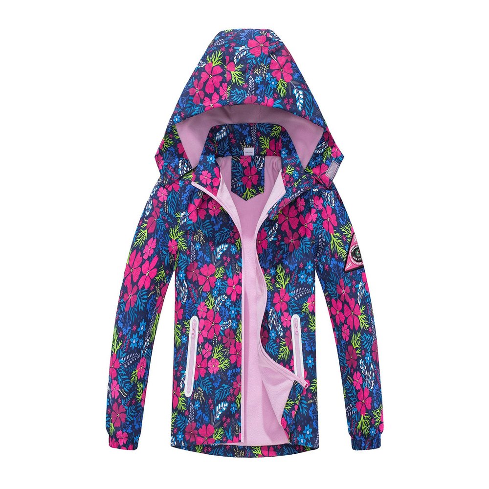 MGEOY Boys Girls Rain Jackets Lightweight Waterproof Hooded Raincoats Windbreakers for Kids 4-14Y