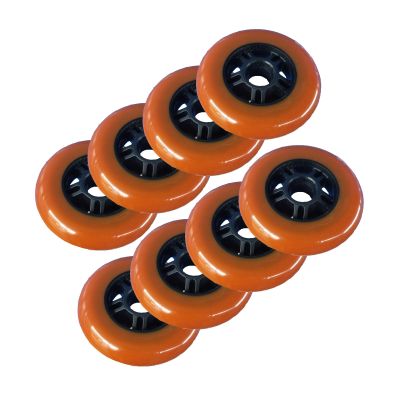 GROWTHLIN Inline Skate Replacement Wheels Outdoor & Indoor 85A 100mm Inline Skate Wheels Without Bearing (8-Pack) Options Available,Orange,100mm
