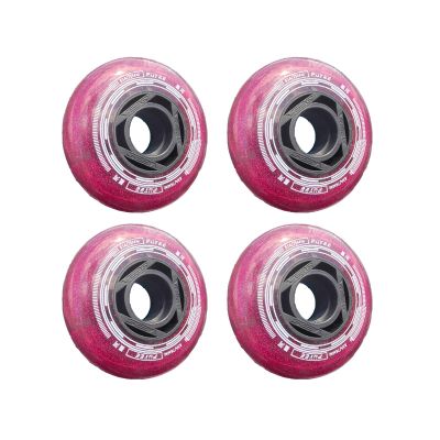 GROWTHLIN Inline Skate Replacement Wheels Outdoor & Indoor Inline Skate Wheels (4-Pack) 83A Roller Skate Wheel Replacement,Pink,70mm