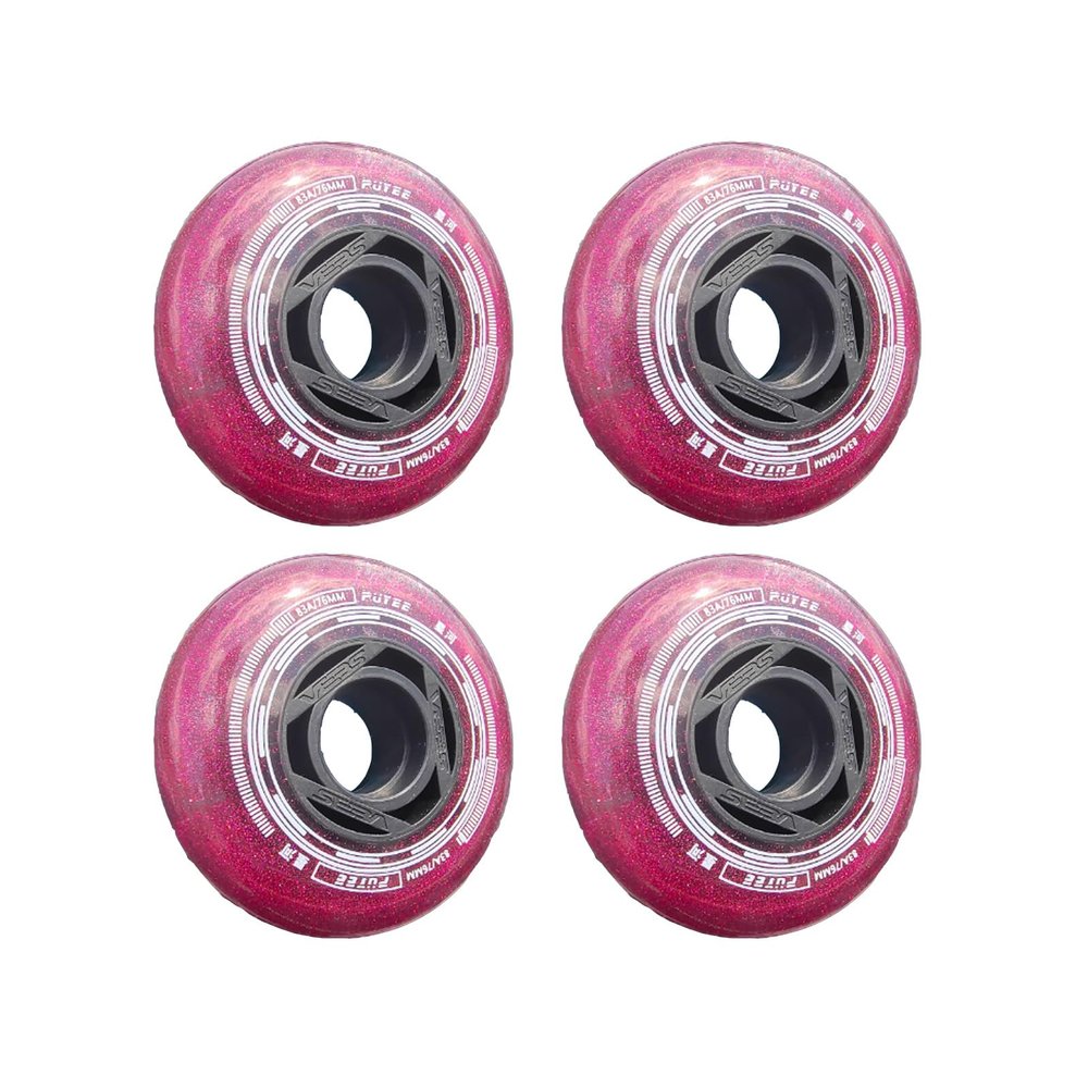 GROWTHLIN Inline Skate Replacement Wheels Outdoor & Indoor Inline Skate Wheels (4-Pack) 83A Roller Skate Wheel Replacement,Pink,70mm