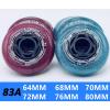 GROWTHLIN Inline Skate Replacement Wheels Outdoor & Indoor Inline Skate Wheels (4-Pack) 83A Roller Skate Wheel Replacement,Pink,70mm view 2
