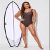 Aleumdr Women's Sexy One Piece Swimsuits for Women Criss Cross Backless Tummy Control Bathing Suits Sports Monokini Swimwear Dark Brown XX-Large view 3
