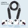 Adjustable Black and Red Jump Rope for Fitness Training  Durable Speed Skipping Rope with Comfortable Foam Handles for Cardio, Endurance, and Home Workouts  Lightweight Design for Men and Women view 2