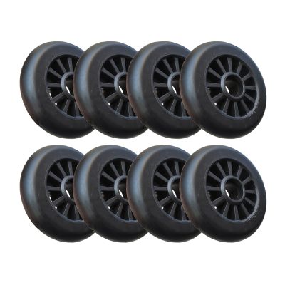 GROWTHLIN Inline Skate Replacement Wheels Outdoor & Indoor 85A 100mm Inline Skate Wheels Without Bearing (8-Pack) Options Available,Black,100mm
