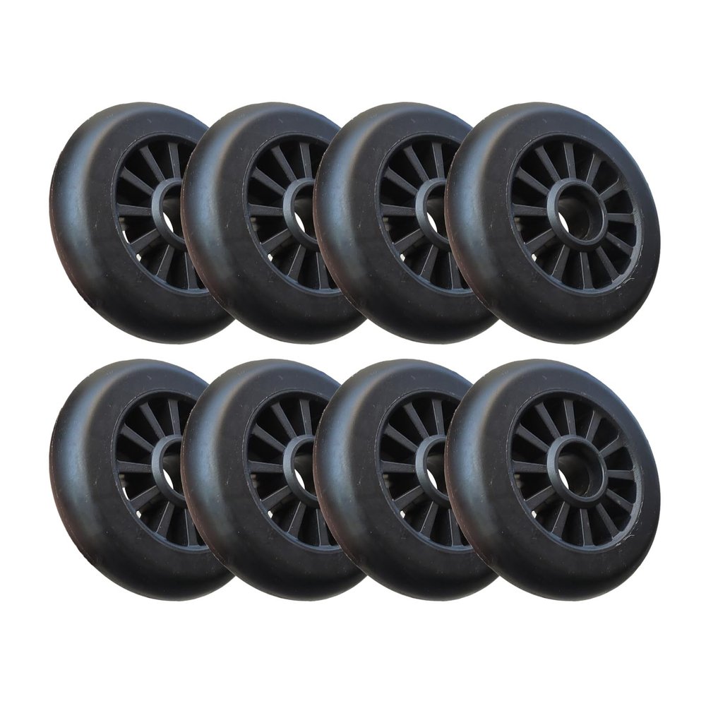 GROWTHLIN Inline Skate Replacement Wheels Outdoor & Indoor 85A 100mm Inline Skate Wheels Without Bearing (8-Pack) Options Available,Black,100mm
