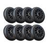 GROWTHLIN Inline Skate Replacement Wheels Outdoor & Indoor 85A 100mm Inline Skate Wheels Without Bearing (8-Pack) Options Available,Black,100mm view 1