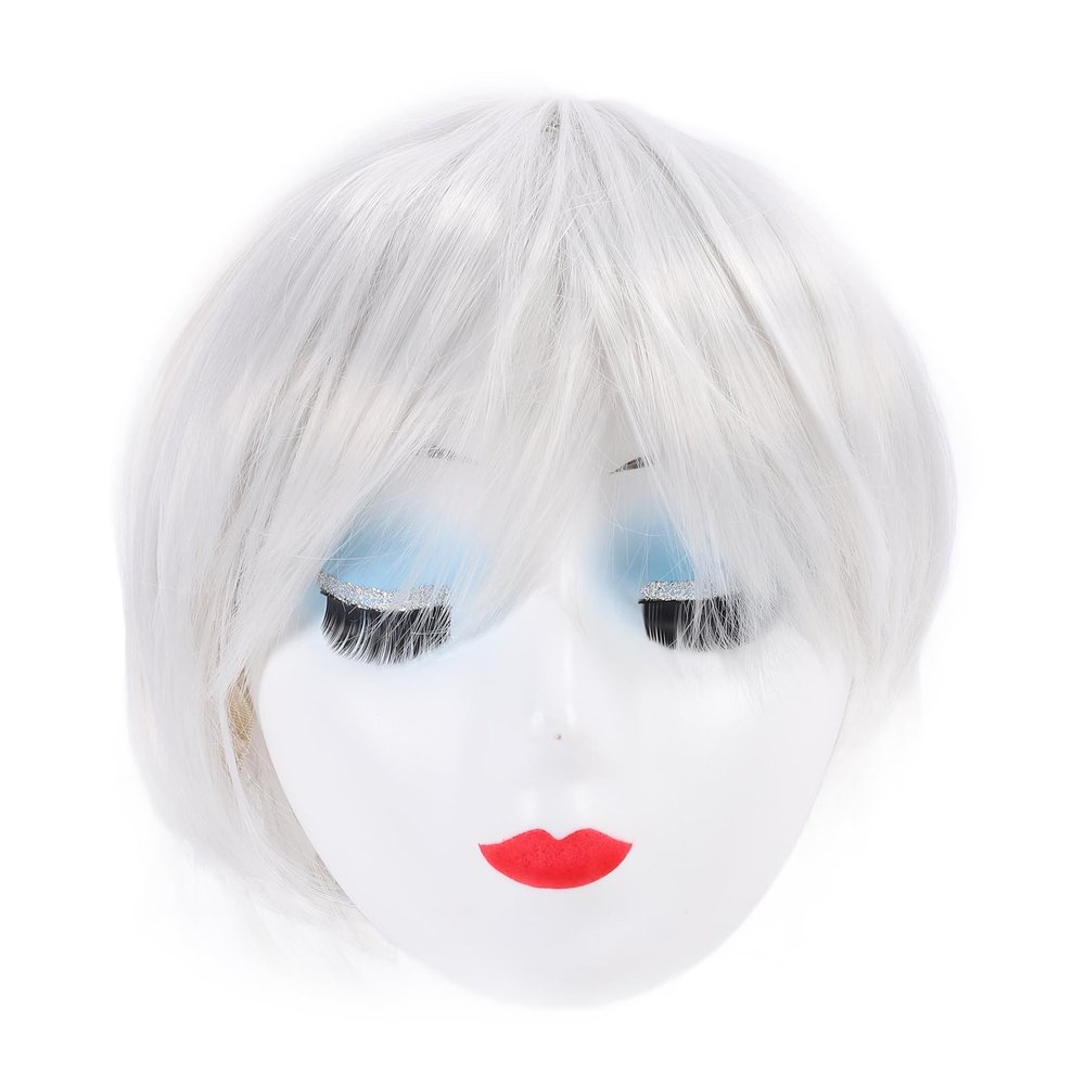 ZJchao White Wig, White Soft Cosplay Wig Refreshing Dynamic Costume Anime Events Cosplay Short Wig for Festival Anime Cosplay Costume Parties and Themed Events