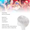 ZJchao White Wig, White Soft Cosplay Wig Refreshing Dynamic Costume Anime Events Cosplay Short Wig for Festival Anime Cosplay Costume Parties and Themed Events view 2