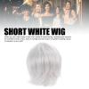 ZJchao White Wig, White Soft Cosplay Wig Refreshing Dynamic Costume Anime Events Cosplay Short Wig for Festival Anime Cosplay Costume Parties and Themed Events view 3