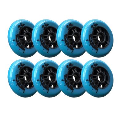 GROWTHLIN Inline Skate Replacement Wheels Outdoor & Indoor 85A 100mm Inline Skate Wheels Without Bearing (8-Pack) Options Available,Blue,100mm