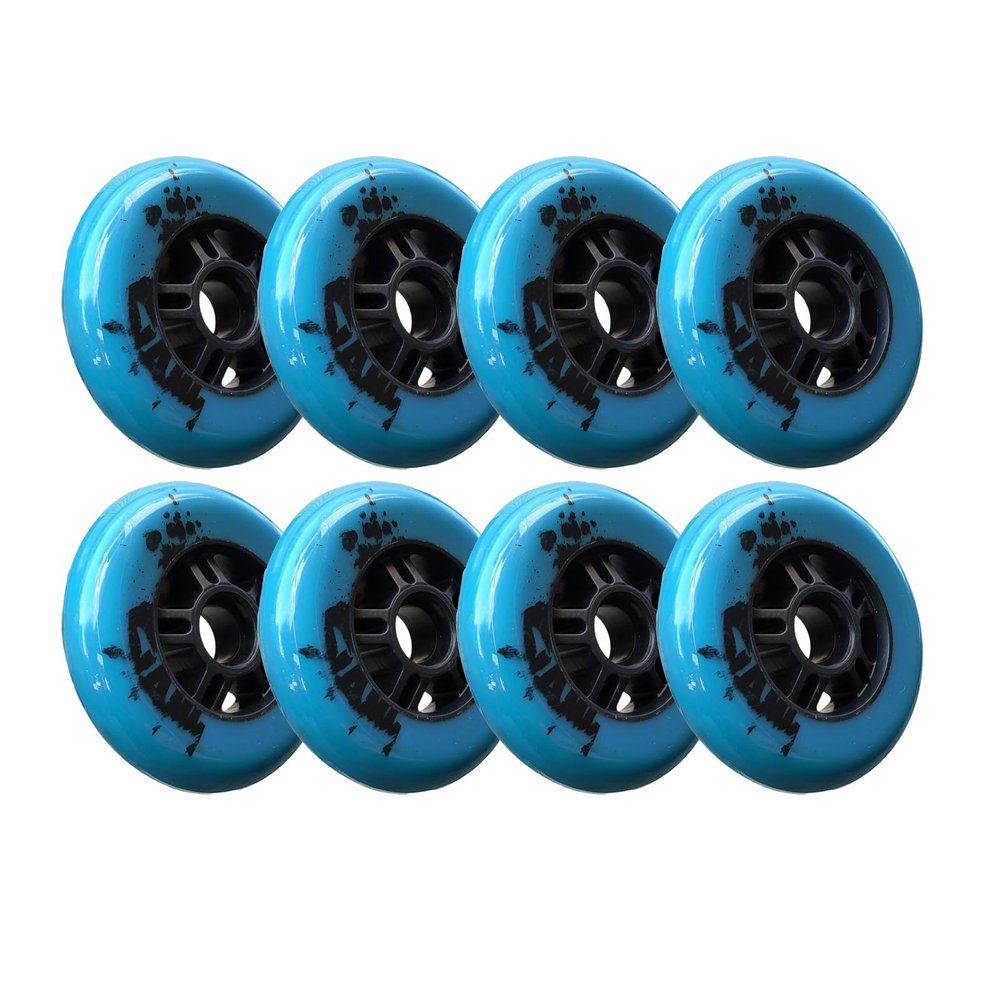GROWTHLIN Inline Skate Replacement Wheels Outdoor & Indoor 85A 100mm Inline Skate Wheels Without Bearing (8-Pack) Options Available,Blue,100mm
